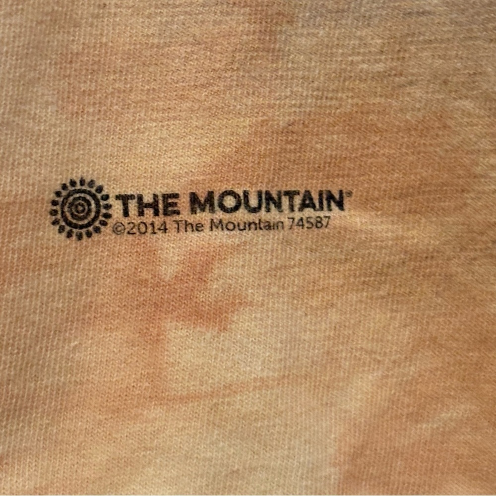 The Mountain Yellow Tie-Dye Dog Face Graphic T-Shirt Size Large - Picture 3 of 5